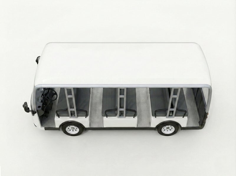 Tourismo-2300 23-Seater Electric Shuttle Bus with  72V maintenance Free Battery & Standard Tires | LSEV (White) - Image 3